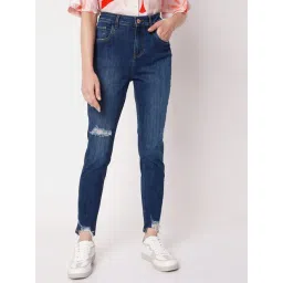 Vero Moda Blue Distressed Skinny Fit Jeans-picture-17