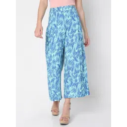 Vero Moda Blue Flared Fit Pleated Pants-picture-10