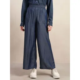 Vero Moda Blue Indigo Regular Fit Trousers-picture-24