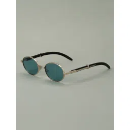 VERO MODA Blue Metal Frame Oval Sunglasses image 3