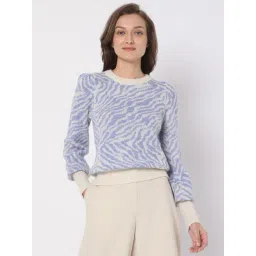 Vero Moda Blue Printed Sweater-picture-20