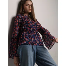 Vero Moda Blue Printed Top image 1