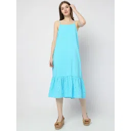 Vero Moda Blue Self Design A Line Dress-picture-40