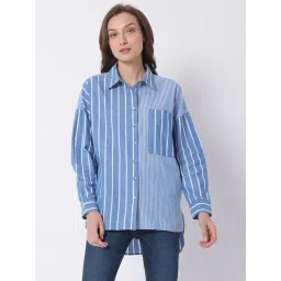 Vero Moda Blue Striped Casual Shirt-picture-29