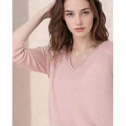 vero moda Brianna V-Neck Pullover with Drop-Shoulder Sleeves-picture-11