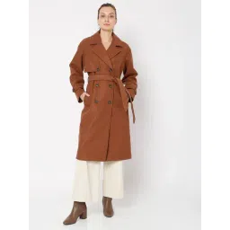 Vero Moda Brown Regular Fit Trench Coat-picture-11
