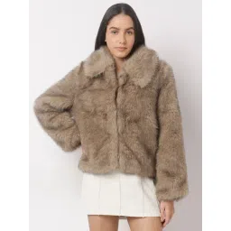 Vero Moda Brown Self Design Full Sleeves Jacket-picture-39