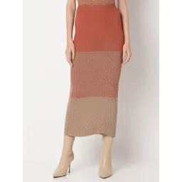 Vero Moda Brown Stripes Skirts-picture-24