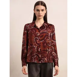 Vero Moda Cambridge Brown Regular Fit Printed Shirt-picture-20