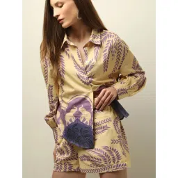 Vero Moda Cream & Lavender Printed Shirt-picture-24