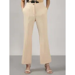 Vero Moda Cream Flared Trousers-picture-30