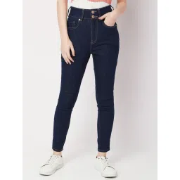 Vero Moda Dark Blue Cotton Skinny Fit Jeans-picture-21