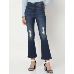 Vero Moda Dark Blue Flared Fit Jeans-picture-44
