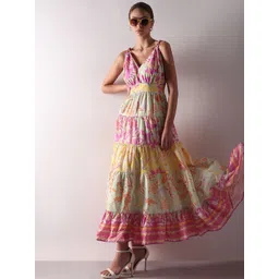 Vero Moda Ethnic Motifs Printed Tiered Fit & Flare Maxi Dress-picture-33