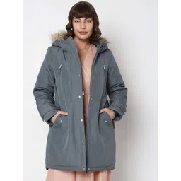 Vero Moda Faux Fur Trim Detail Hooded Longline Parka Jacket-picture-31