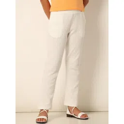 Vero Moda Girls Flared Fit Self Design Mid-Rise Bootcut Trousers-picture-32