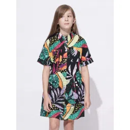Vero Moda Girls Multicolor Cotton Printed Dress-picture-27