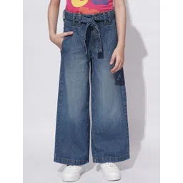 Vero Moda Girls Wide Leg High-Rise Light Fade Jeans-picture-24