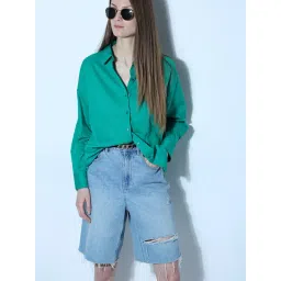 Vero Moda Green Cotton Regular Fit Shirt-picture-30