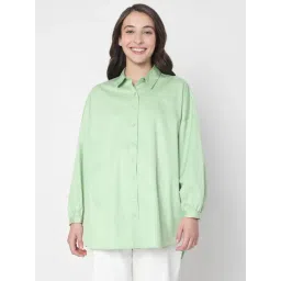 Vero Moda Green Full Sleeves Cotton Shirt-picture-41