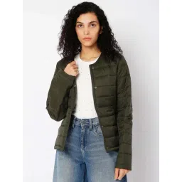Vero Moda Green Full Sleeves Puffer Jacket-picture-17