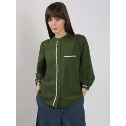 Vero Moda Green Lace Shirt image 1