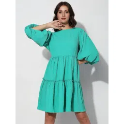 Vero Moda Green Regular Fit A Line Dress-picture-48