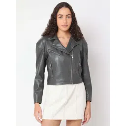 Vero Moda Green Regular Fit Biker Jacket-picture-26