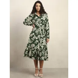 Vero Moda Green Regular Fit Floral Print Dress-picture-34