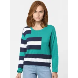 Vero Moda Green Striped Pullover-picture-26