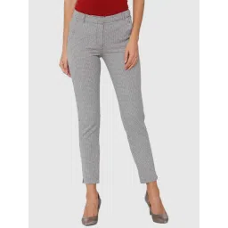 Vero Moda Grey Cotton Chequered Trouser-picture-47