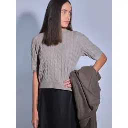 Vero Moda Grey Self Design Pullover-picture-28