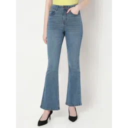 Vero Moda Light Blue Flared Fit High Rise Bootcut Jeans-image-23