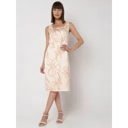 Vero Moda Light Peach Printed Shift Dress-picture-11