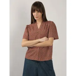 Vero Moda Madder Brown Printed Top-picture-18