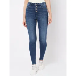Vero Moda Medium Blue Skinny Fit High Rise Jeans-picture-14