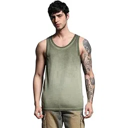 vero moda Men Regular Fit Green Vest-picture-16