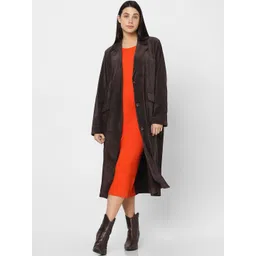 Vero Moda Notched Lapel Single Breasted Overcoat-picture-11