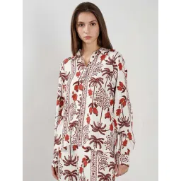 Vero Moda Off White Cotton Regular Fit Printed Shirt-picture-40