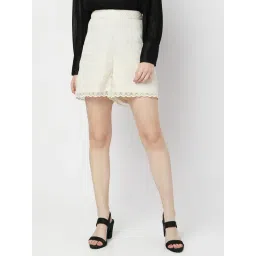 Vero Moda Off White Embroidered Shorts-picture-23