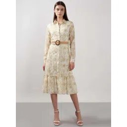 Vero Moda Off White Flare Fit Floral Print Dress-picture-38