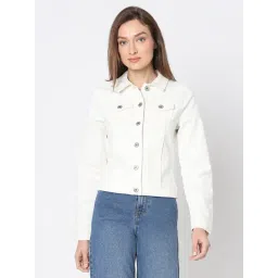 Vero Moda Off White Regular Fit Denim Jacket-picture-17