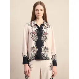 Vero Moda Off White Regular Fit Floral Print Shirt-picture-23