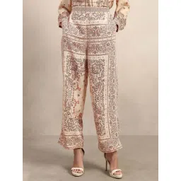 Vero Moda Off White Straight Fit Printed Trousers-picture-19