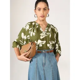 Vero Moda Olive & White Printed Top-picture-28