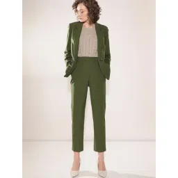 Vero Moda Olive Polyester Slim Fit Trousers-picture-25