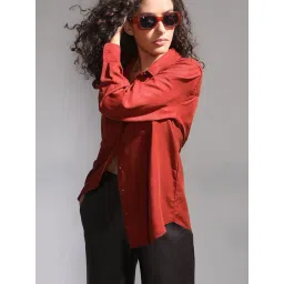 Vero Moda Orange Lycra Regular Fit Shirts-picture-19