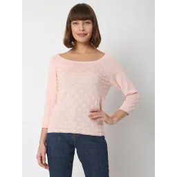 Vero Moda Pink Self Design Pullover-picture-40
