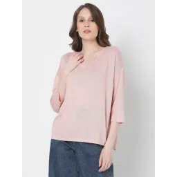 Vero Moda Pink Self Design Pullover-picture-24
