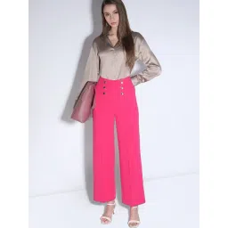 Vero Moda Pink Straight Fit High Rise Pants-picture-15